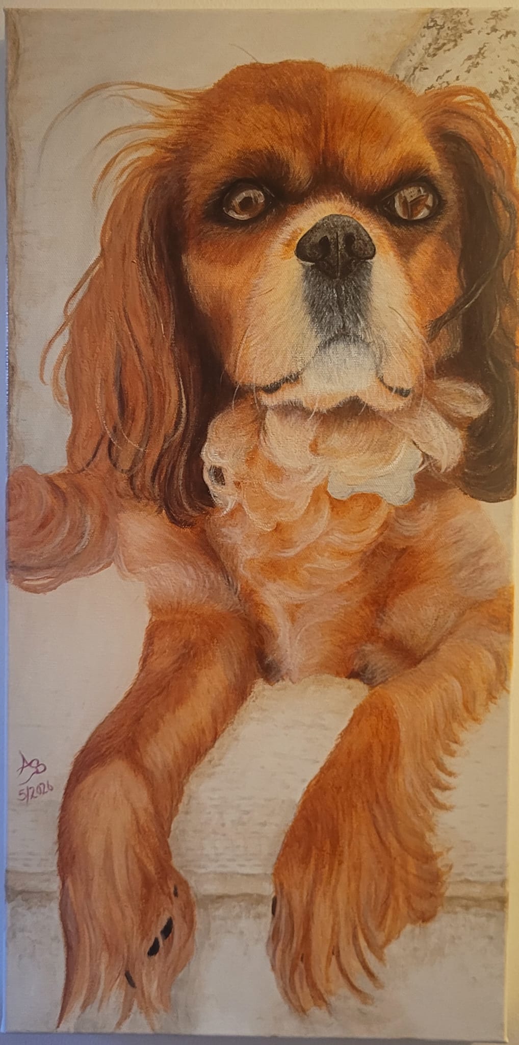 Oil painting of a Pugalier